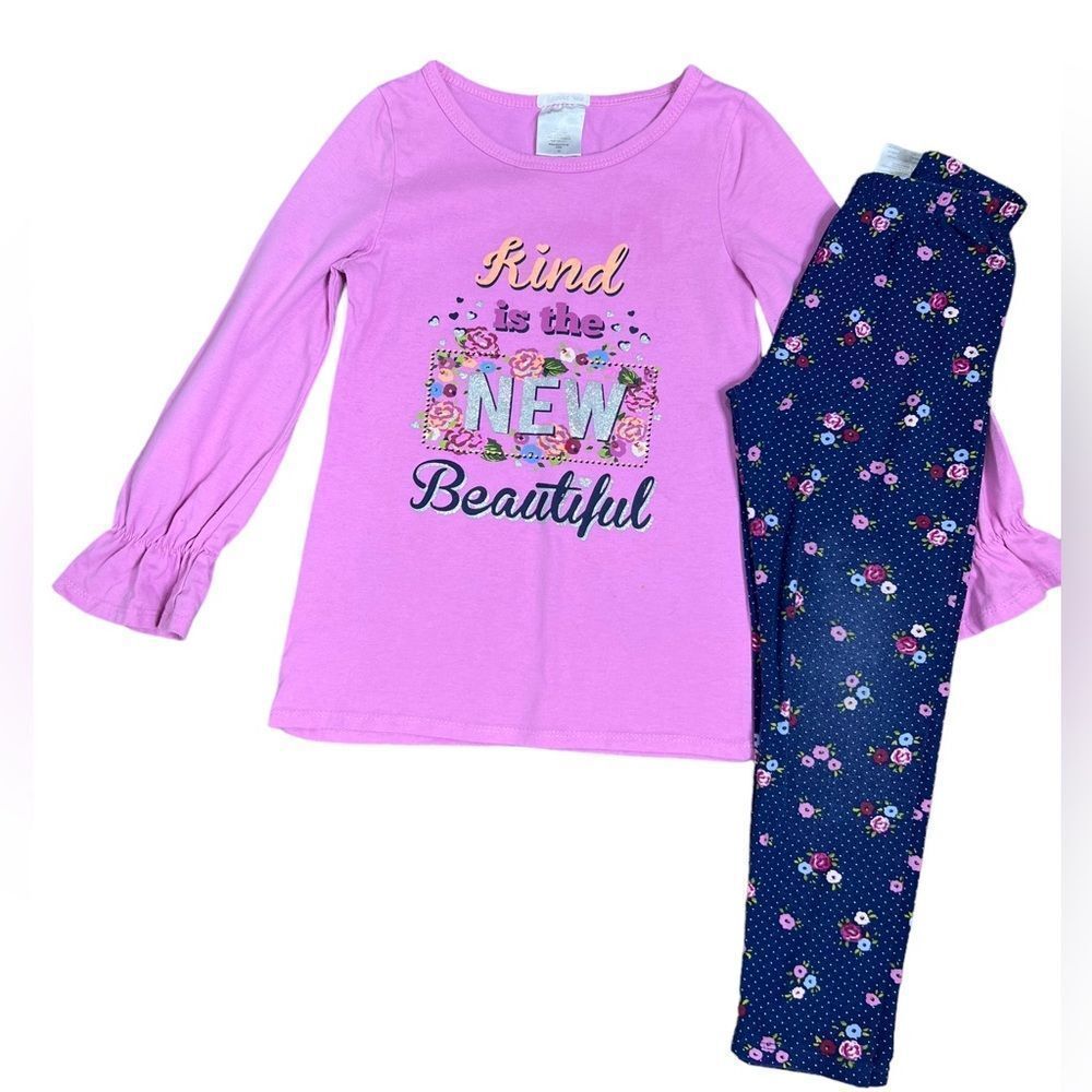 Forever Me Girls 2pc Leggings Pants Set Size 6X #J0804